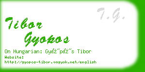 tibor gyopos business card